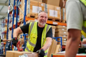 Man in the warehouse store